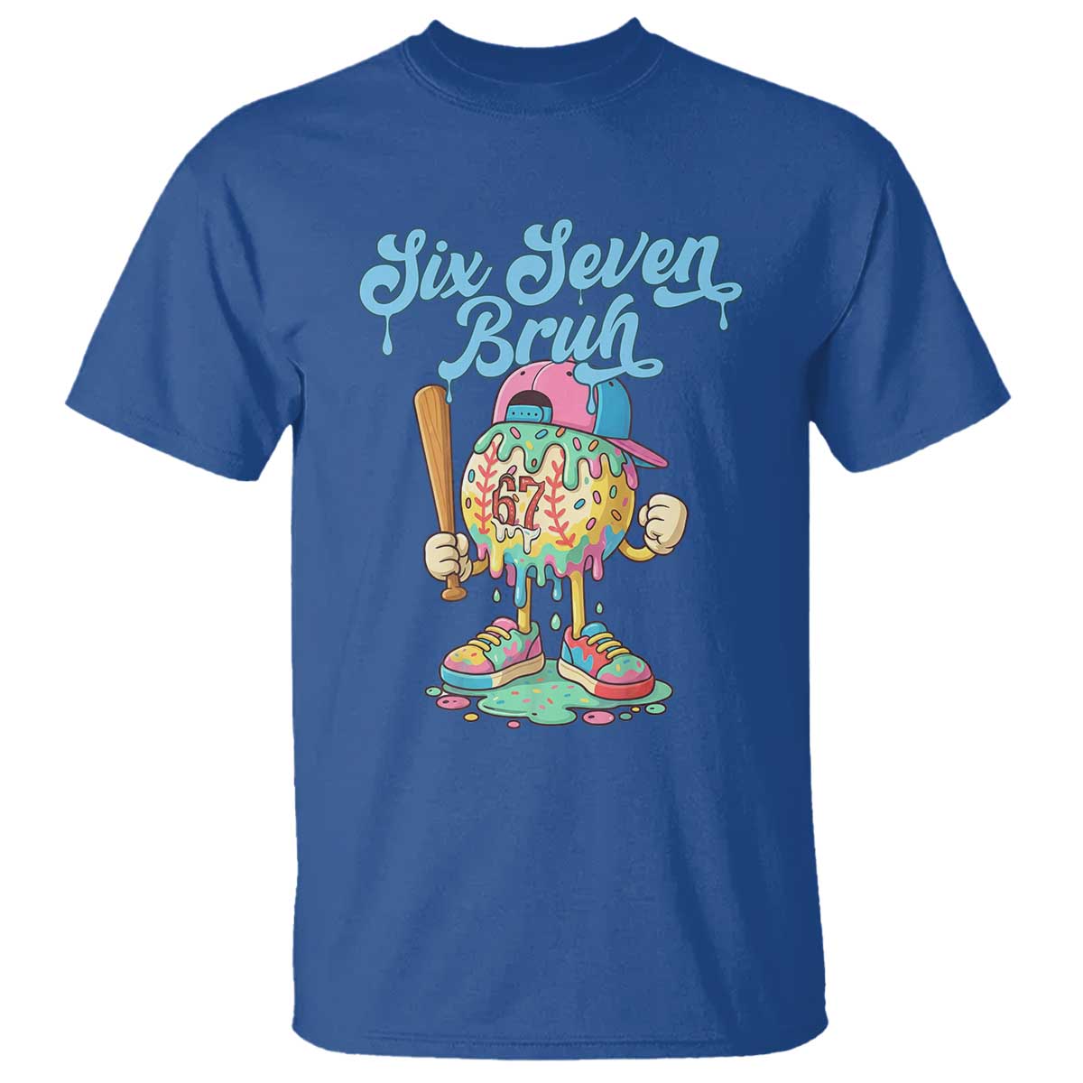 67 Bruh Meme T Shirt Ice Cream Drip Baseball Sport - Wonder Print Shop