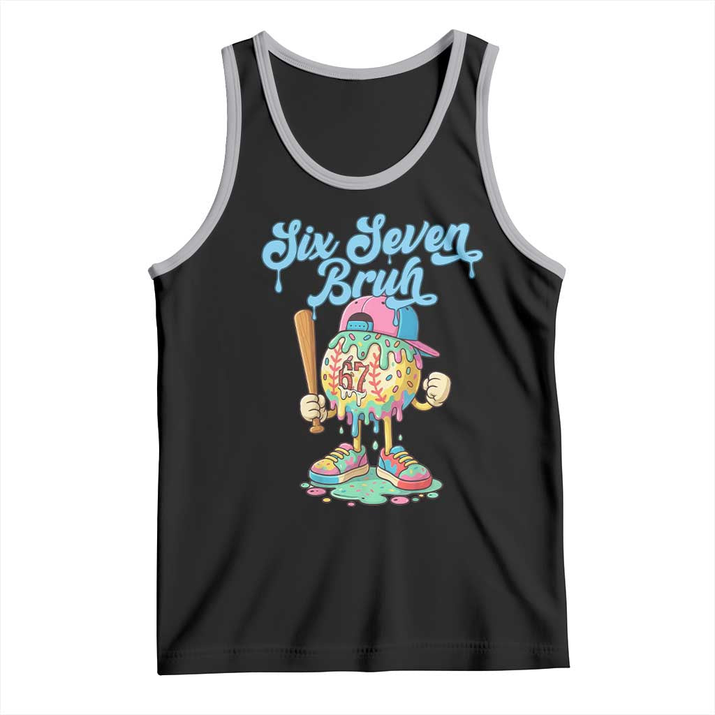 67 Bruh Meme Tank Top Ice Cream Drip Baseball Sport - Wonder Print Shop