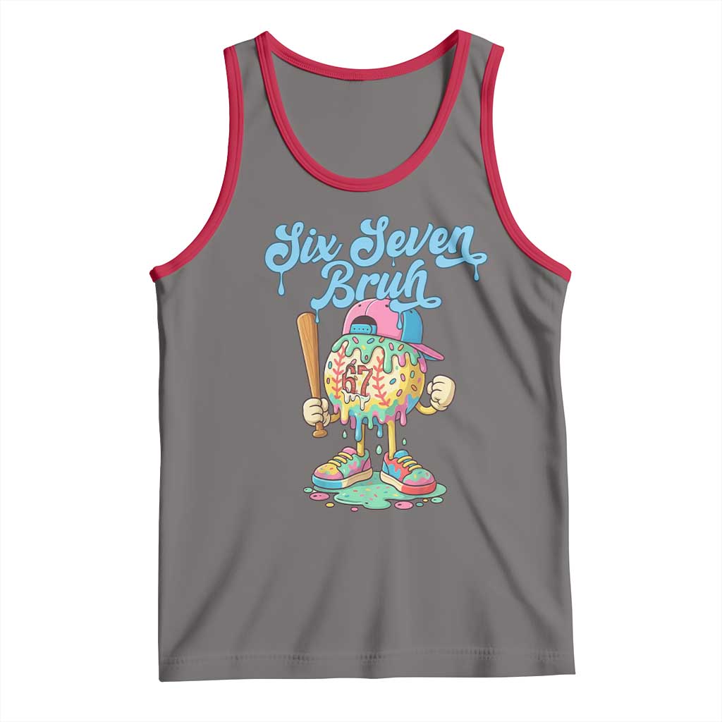 67 Bruh Meme Tank Top Ice Cream Drip Baseball Sport - Wonder Print Shop