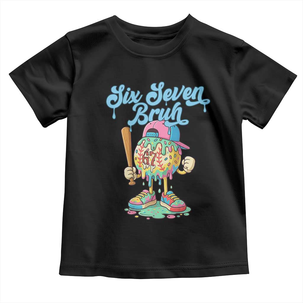 67 Bruh Meme Toddler T Shirt Ice Cream Drip Baseball Sport - Wonder Print Shop