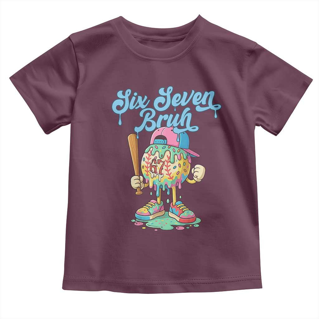 67 Bruh Meme Toddler T Shirt Ice Cream Drip Baseball Sport - Wonder Print Shop