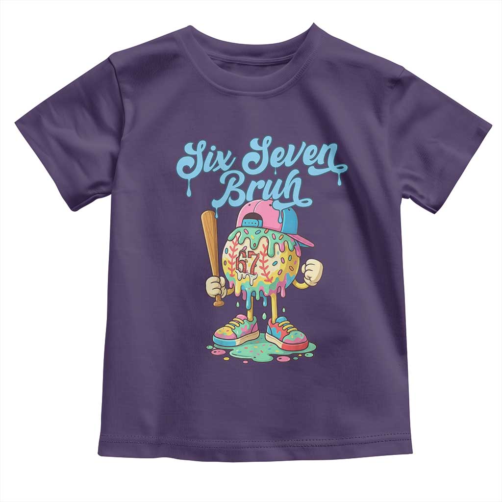 67 Bruh Meme Toddler T Shirt Ice Cream Drip Baseball Sport - Wonder Print Shop