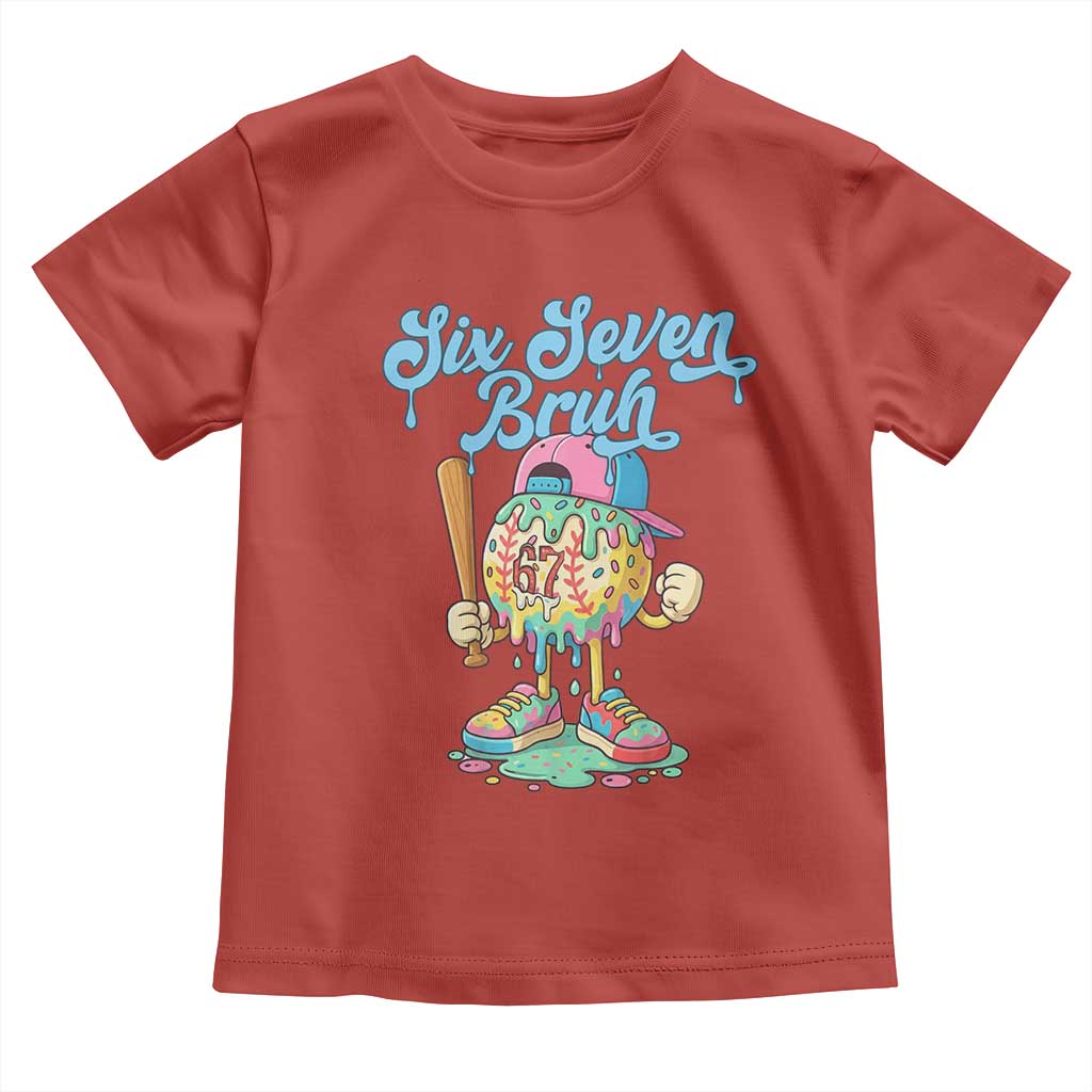 67 Bruh Meme Toddler T Shirt Ice Cream Drip Baseball Sport - Wonder Print Shop