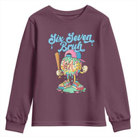 67 Bruh Meme Youth Sweatshirt Ice Cream Drip Baseball Sport - Wonder Print Shop