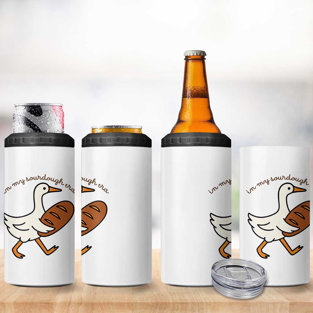 In My Sourdough Era 4 in 1 Can Cooler Tumbler Funny Silly Goose Sourdough - Wonder Print Shop