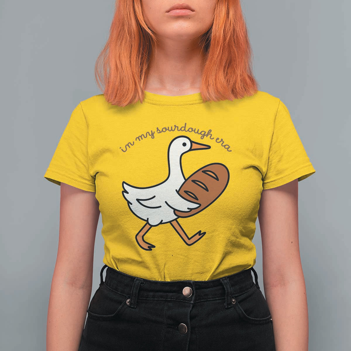 In My Sourdough Era T Shirt For Women Funny Silly Goose Sourdough - Wonder Print Shop