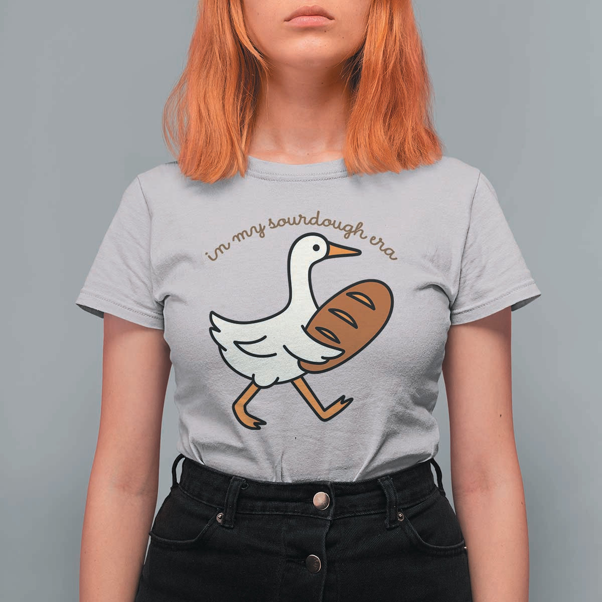 In My Sourdough Era T Shirt For Women Funny Silly Goose Sourdough - Wonder Print Shop