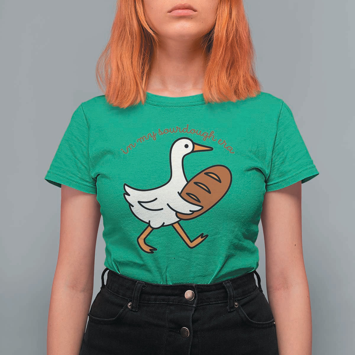 In My Sourdough Era T Shirt For Women Funny Silly Goose Sourdough - Wonder Print Shop
