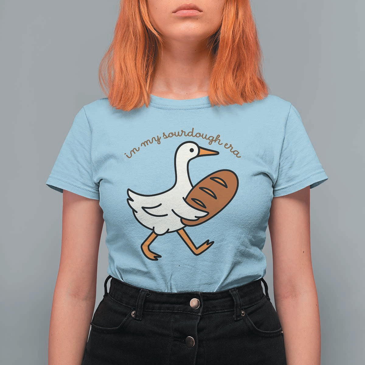 In My Sourdough Era T Shirt For Women Funny Silly Goose Sourdough - Wonder Print Shop