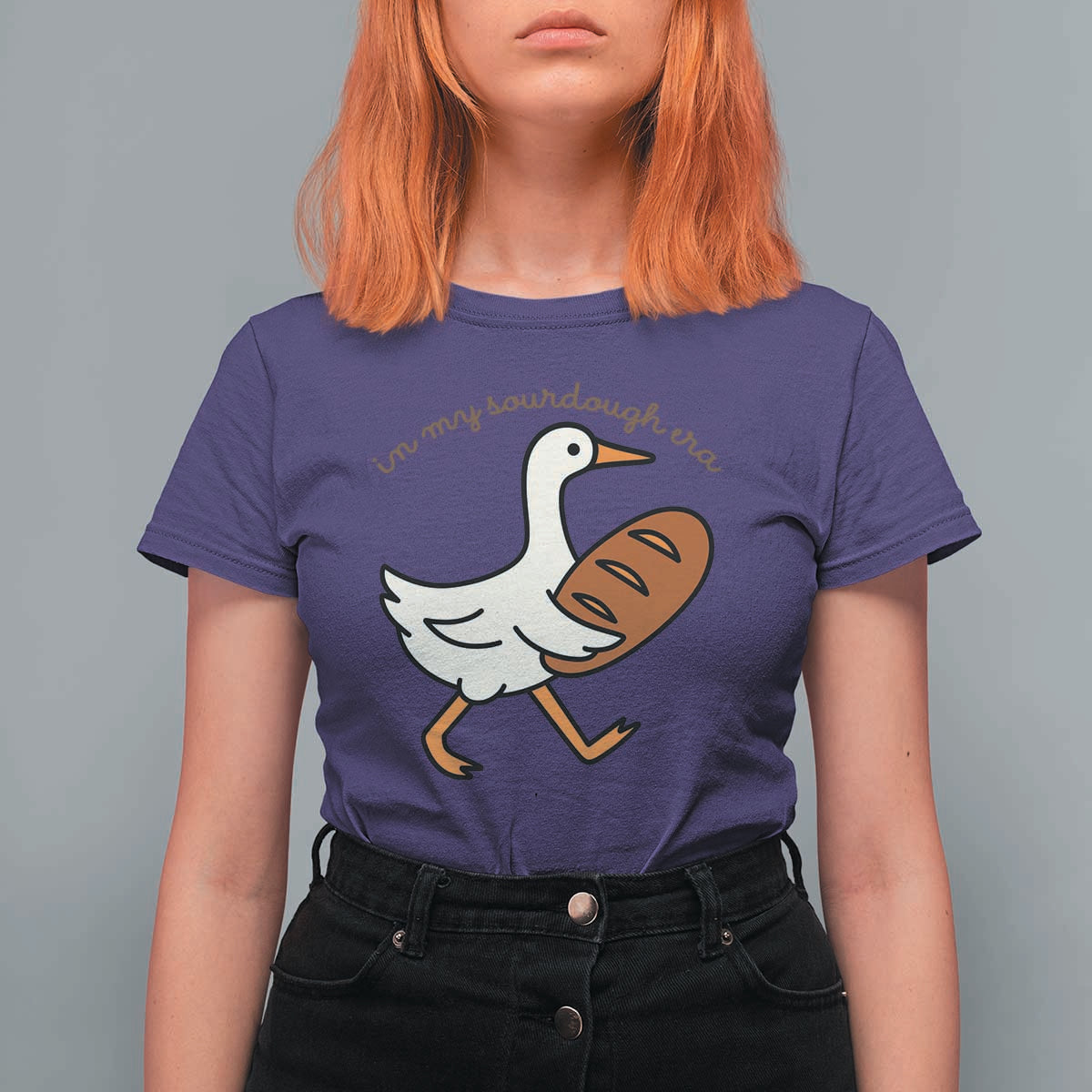 In My Sourdough Era T Shirt For Women Funny Silly Goose Sourdough - Wonder Print Shop
