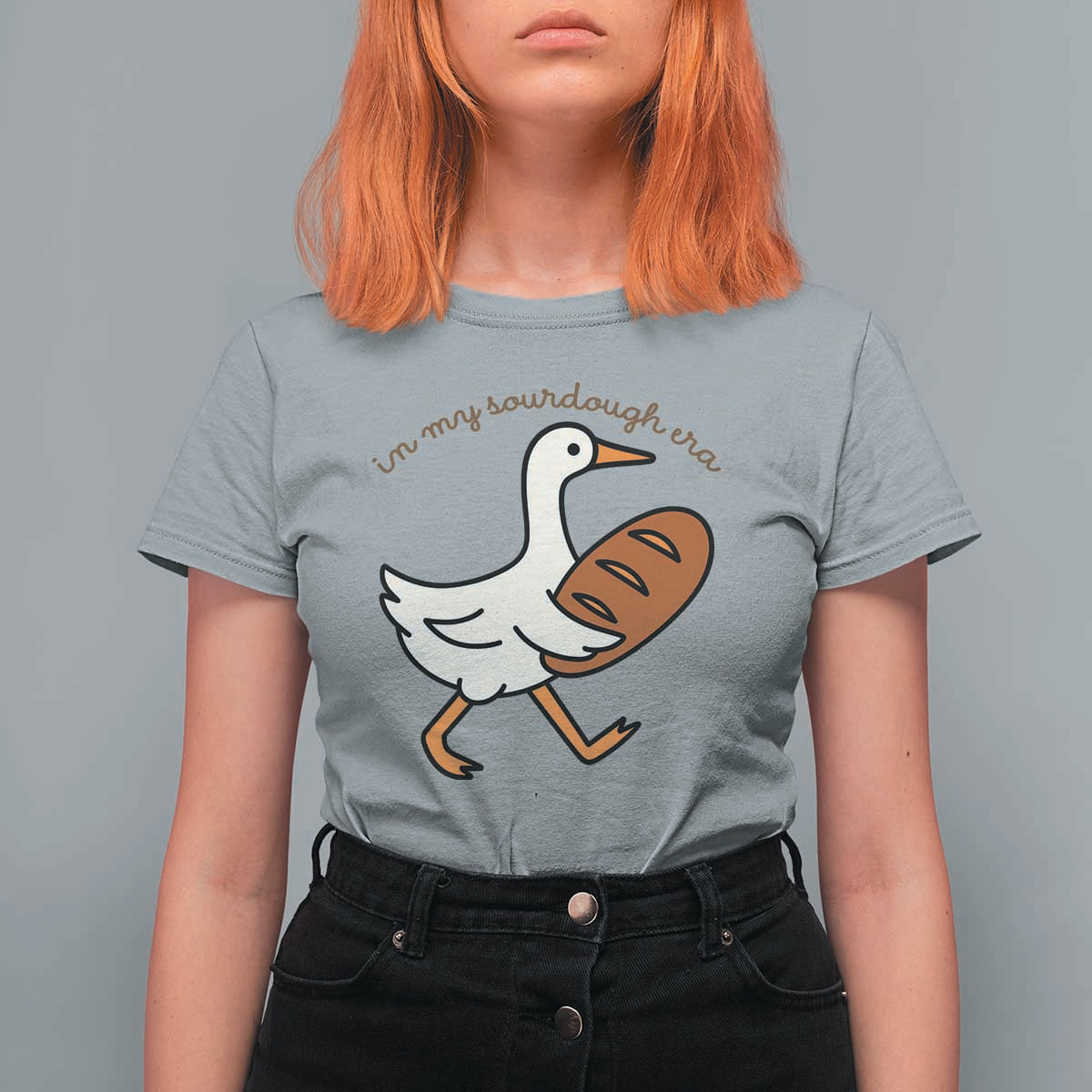 In My Sourdough Era T Shirt For Women Funny Silly Goose Sourdough - Wonder Print Shop