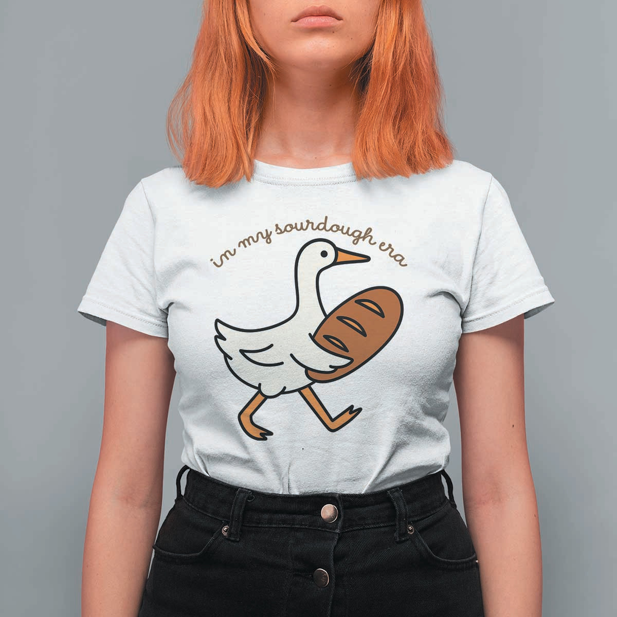 In My Sourdough Era T Shirt For Women Funny Silly Goose Sourdough - Wonder Print Shop