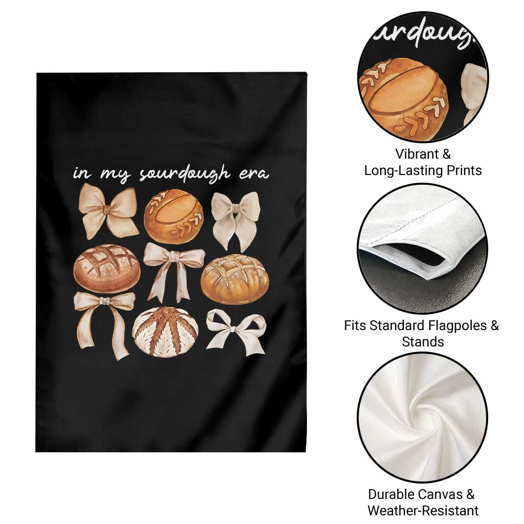 In My Sourdough Era Garden Flag Coquette Bows Baking Bread Lover - Wonder Print Shop