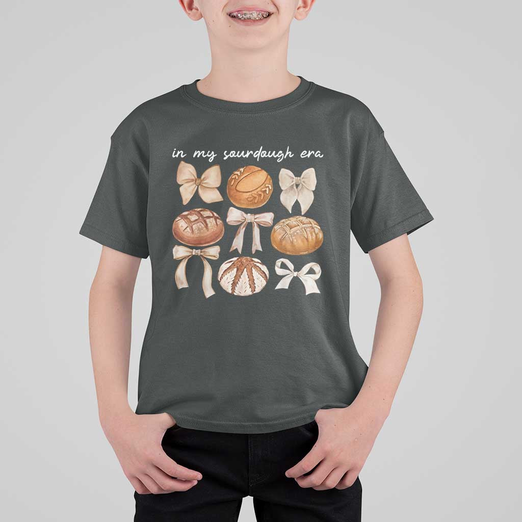 In My Sourdough Era T Shirt For Kid Coquette Bows Baking Bread Lover - Wonder Print Shop