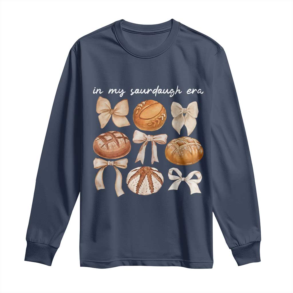In My Sourdough Era Long Sleeve Shirt Coquette Bows Baking Bread Lover - Wonder Print Shop