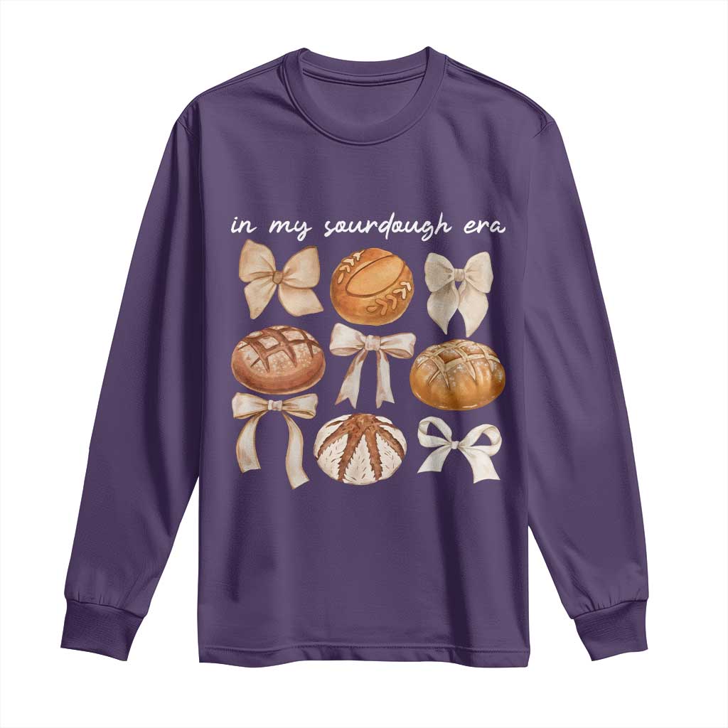 In My Sourdough Era Long Sleeve Shirt Coquette Bows Baking Bread Lover - Wonder Print Shop