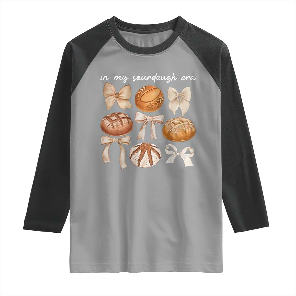 In My Sourdough Era Raglan Shirt Coquette Bows Baking Bread Lover - Wonder Print Shop