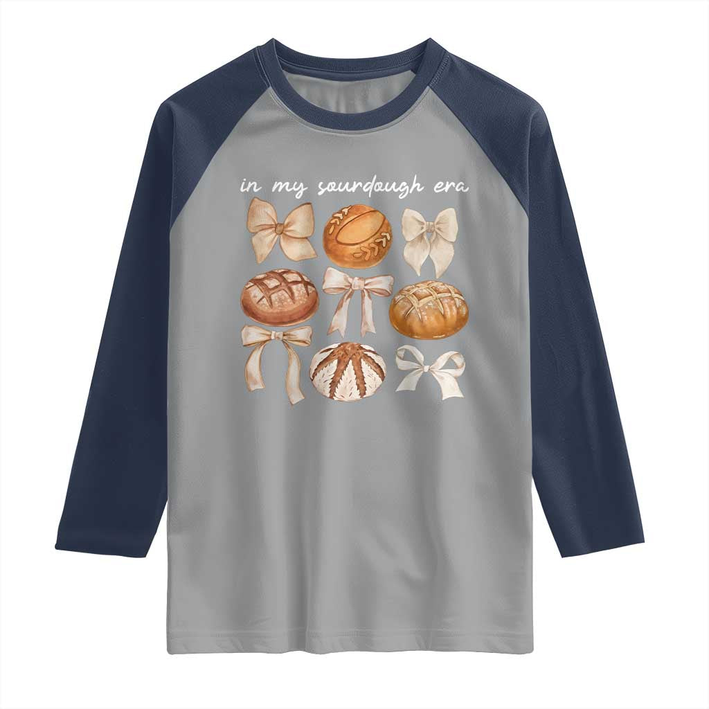 In My Sourdough Era Raglan Shirt Coquette Bows Baking Bread Lover - Wonder Print Shop
