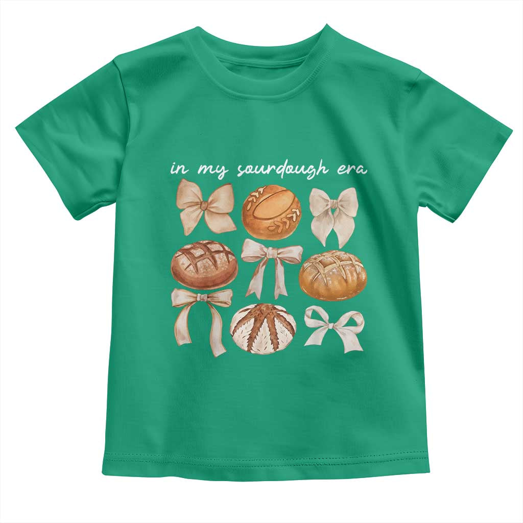 In My Sourdough Era Toddler T Shirt Coquette Bows Baking Bread Lover - Wonder Print Shop