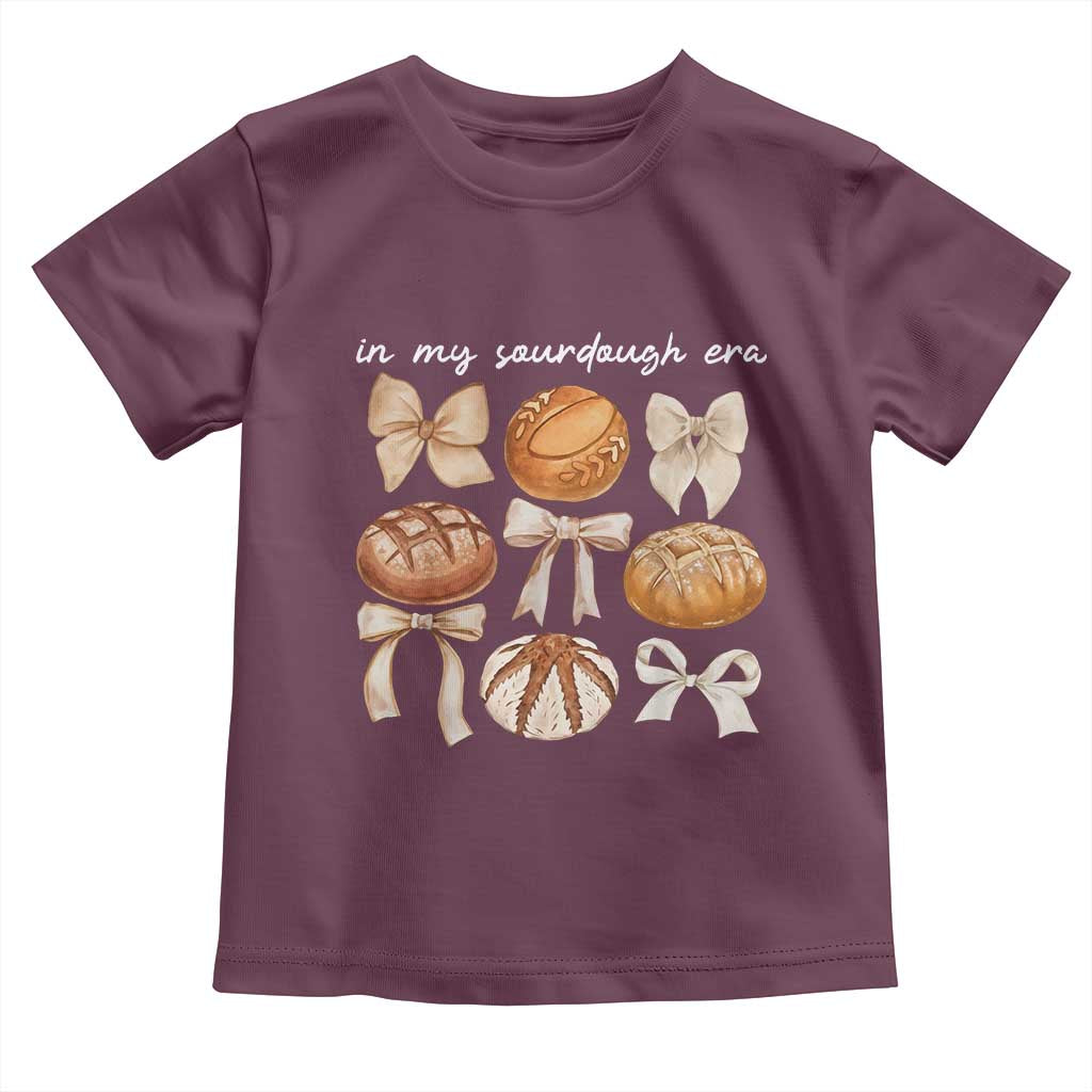 In My Sourdough Era Toddler T Shirt Coquette Bows Baking Bread Lover - Wonder Print Shop