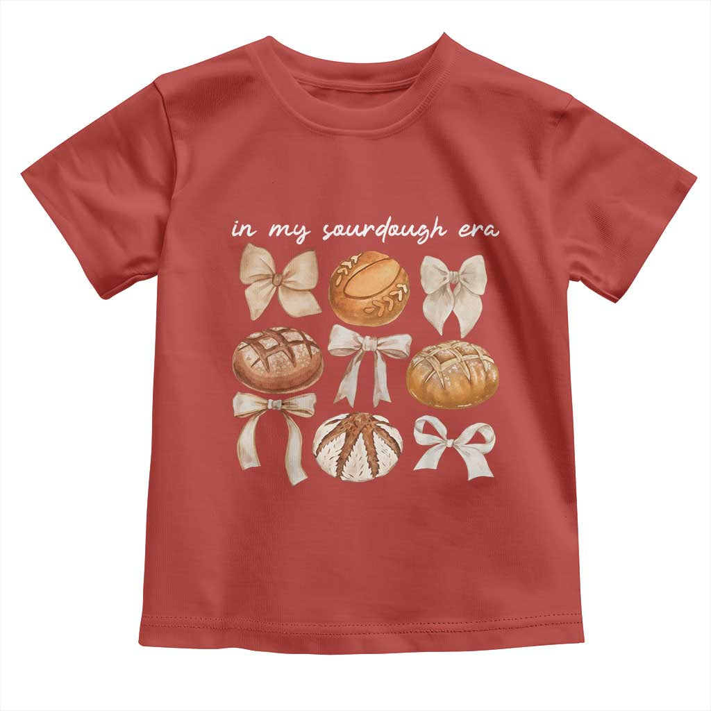 In My Sourdough Era Toddler T Shirt Coquette Bows Baking Bread Lover - Wonder Print Shop