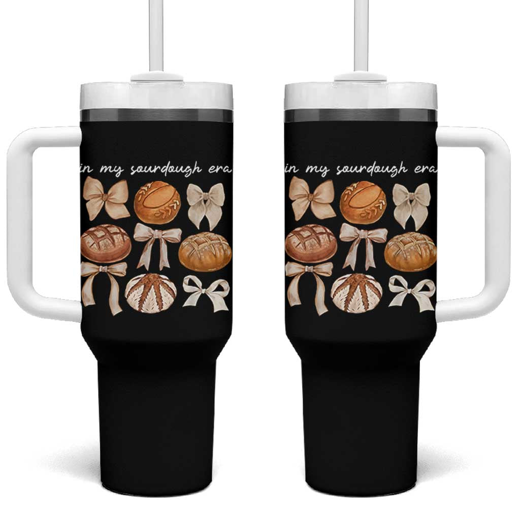 In My Sourdough Era Tumbler With Handle Coquette Bows Baking Bread Lover - Wonder Print Shop