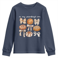 In My Sourdough Era Youth Sweatshirt Coquette Bows Baking Bread Lover - Wonder Print Shop