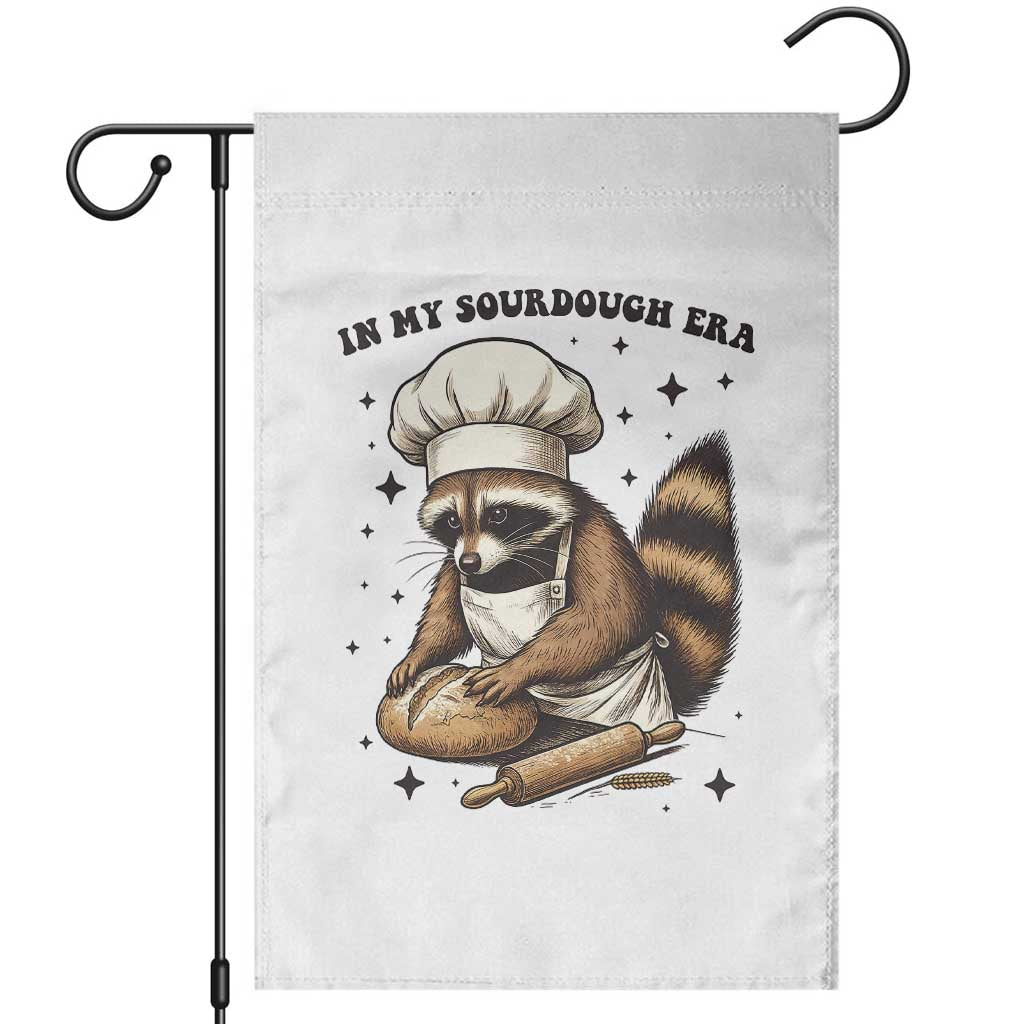 In My Sourdough Era Garden Flag Funny Raccoon Baker - Wonder Print Shop