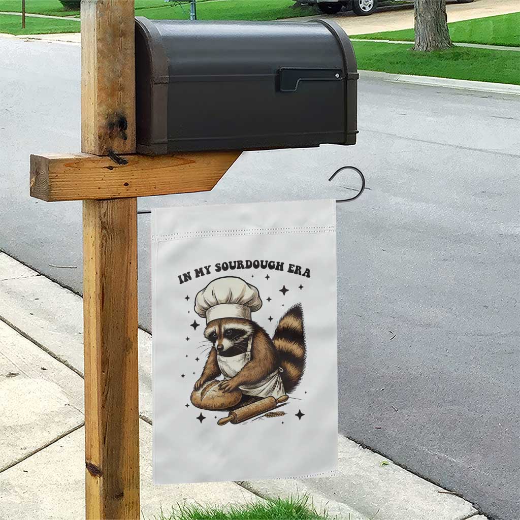 In My Sourdough Era Garden Flag Funny Raccoon Baker - Wonder Print Shop