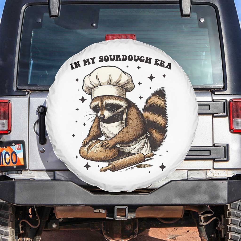 In My Sourdough Era Spare Tire Cover Funny Raccoon Baker - Wonder Print Shop