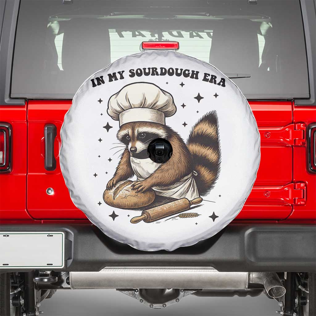 In My Sourdough Era Spare Tire Cover Funny Raccoon Baker - Wonder Print Shop