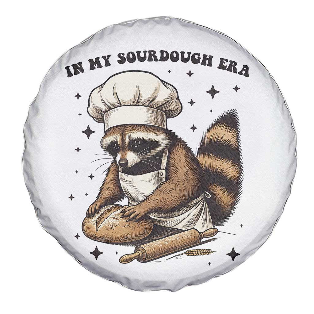 In My Sourdough Era Spare Tire Cover Funny Raccoon Baker - Wonder Print Shop