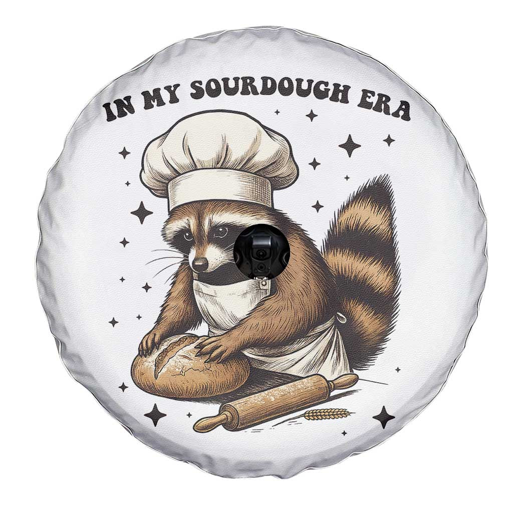 In My Sourdough Era Spare Tire Cover Funny Raccoon Baker - Wonder Print Shop