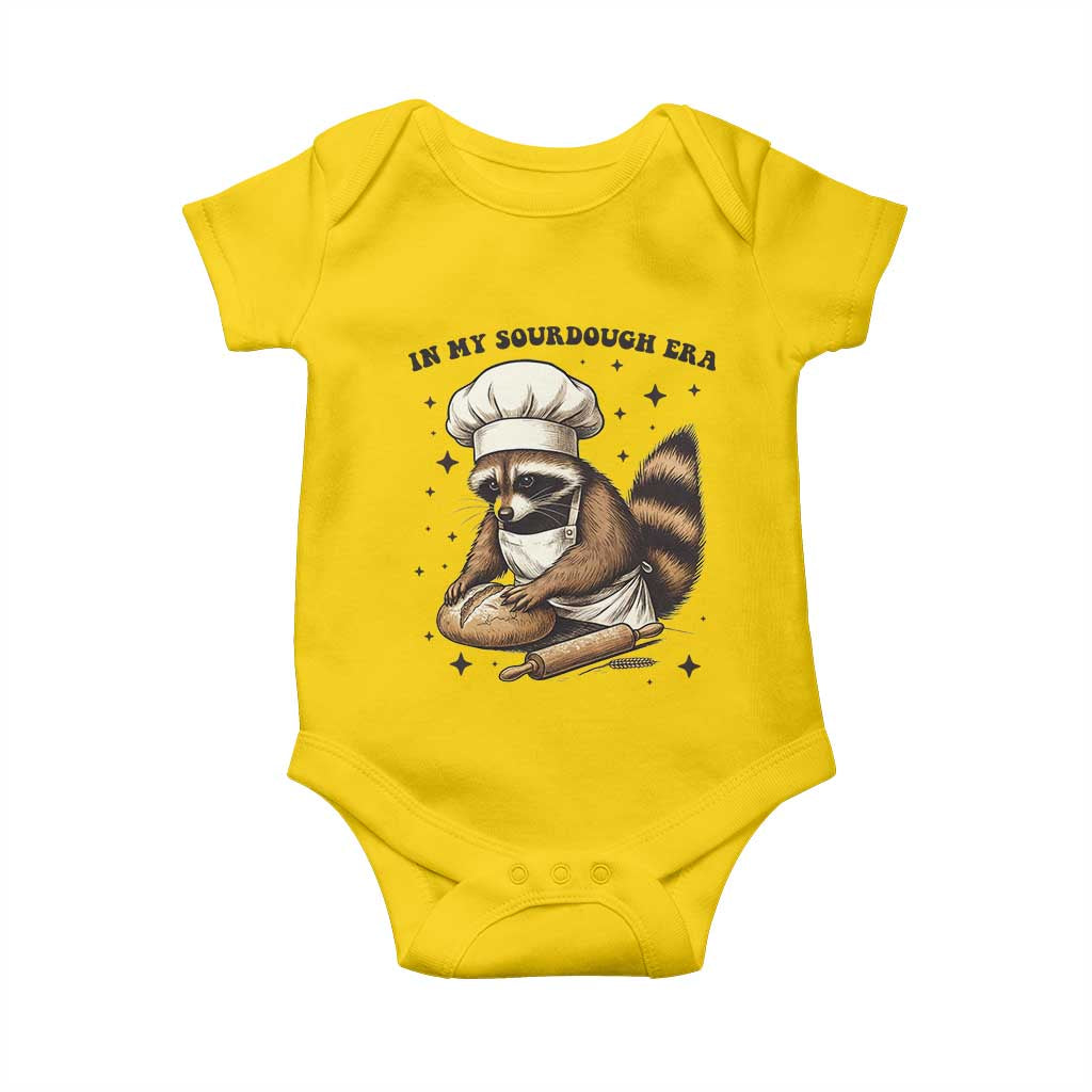 In My Sourdough Era Baby Onesie Funny Raccoon Baker - Wonder Print Shop
