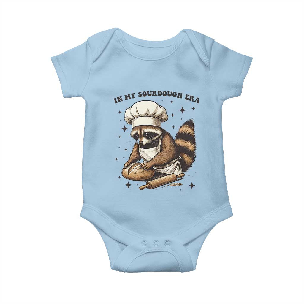 In My Sourdough Era Baby Onesie Funny Raccoon Baker - Wonder Print Shop