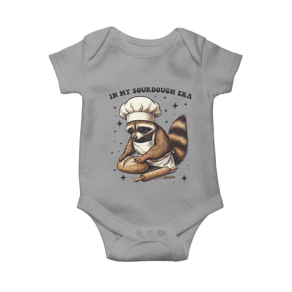 In My Sourdough Era Baby Onesie Funny Raccoon Baker - Wonder Print Shop