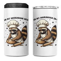 In My Sourdough Era 4 in 1 Can Cooler Tumbler Funny Raccoon Baker - Wonder Print Shop