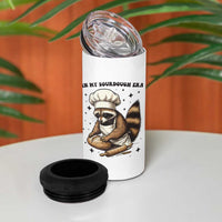 In My Sourdough Era 4 in 1 Can Cooler Tumbler Funny Raccoon Baker - Wonder Print Shop