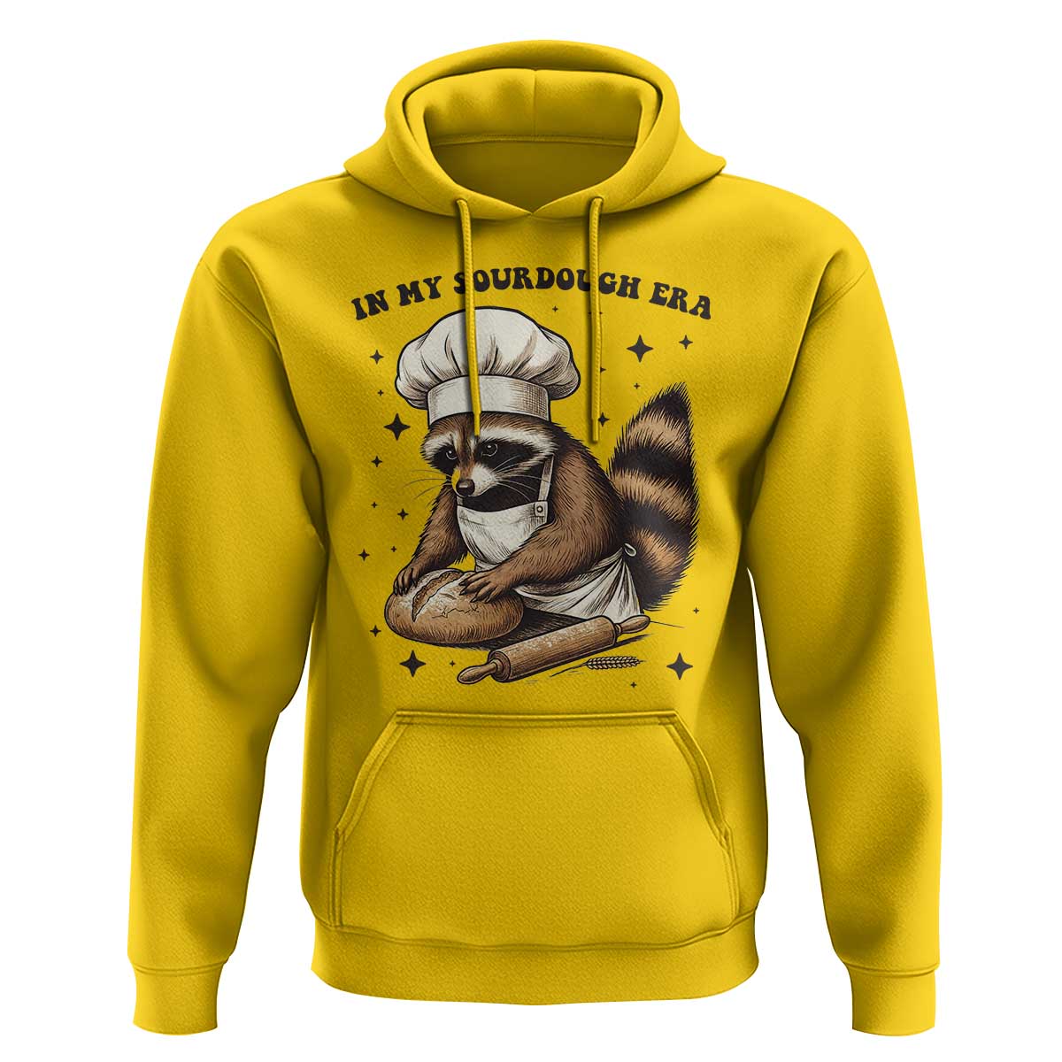In My Sourdough Era Hoodie Funny Raccoon Baker - Wonder Print Shop