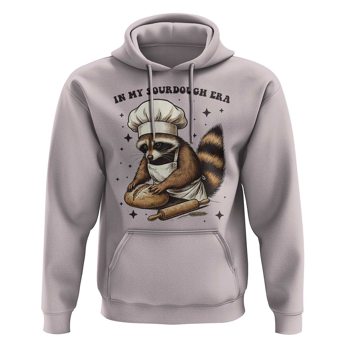In My Sourdough Era Hoodie Funny Raccoon Baker - Wonder Print Shop