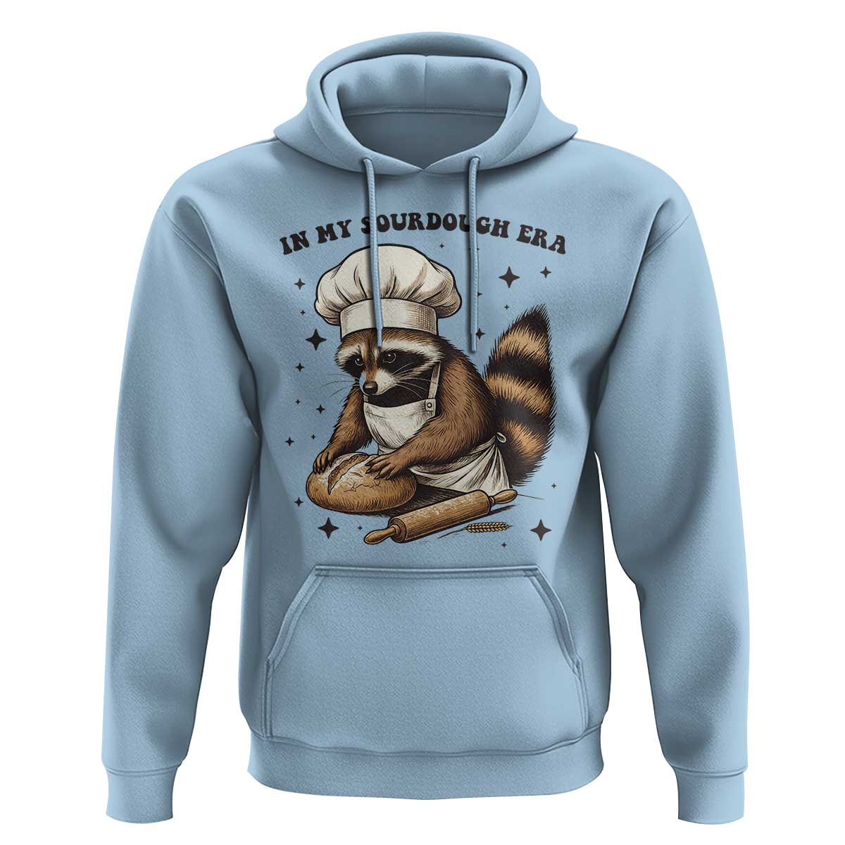 In My Sourdough Era Hoodie Funny Raccoon Baker - Wonder Print Shop
