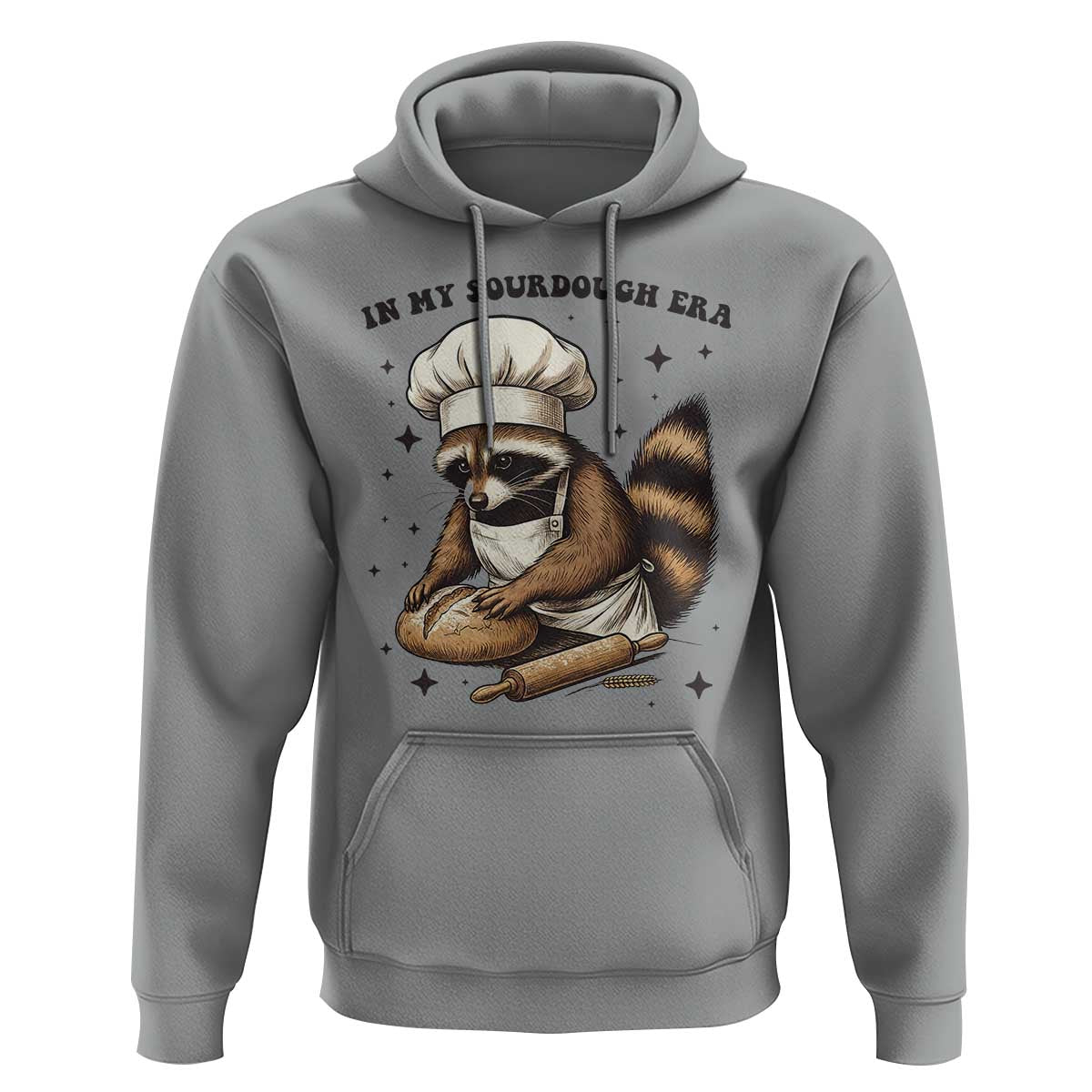 In My Sourdough Era Hoodie Funny Raccoon Baker - Wonder Print Shop