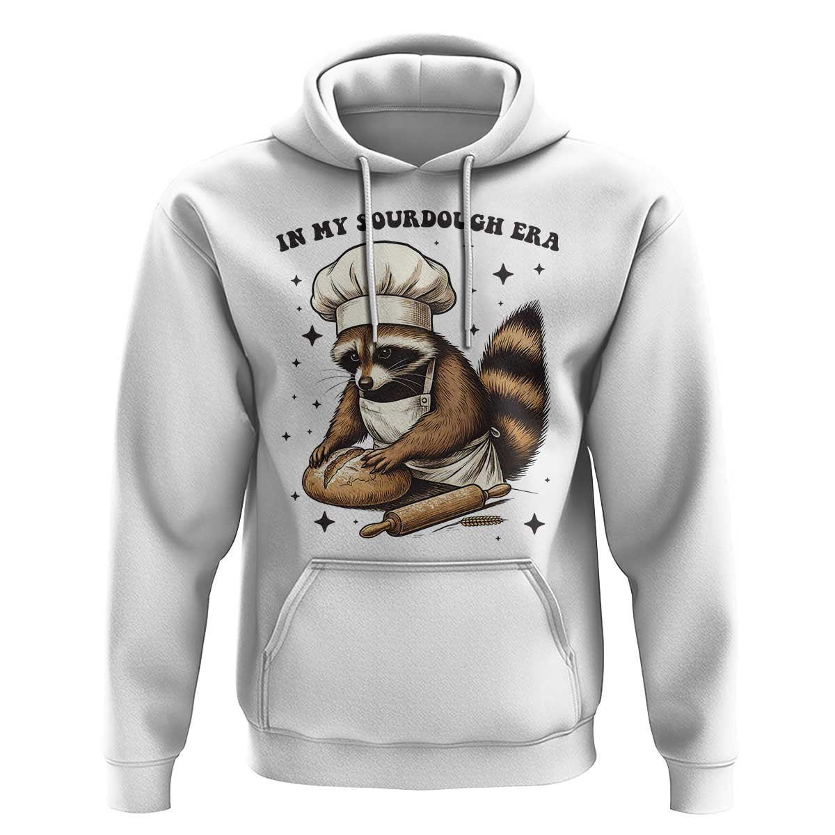 In My Sourdough Era Hoodie Funny Raccoon Baker - Wonder Print Shop
