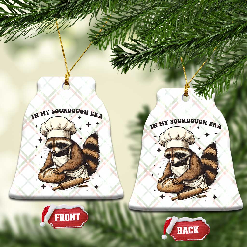 In My Sourdough Era Ceramic Ornament Funny Raccoon Baker - Wonder Print Shop