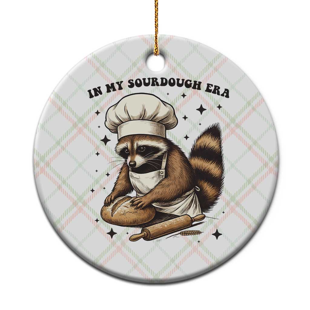 In My Sourdough Era Ceramic Ornament Funny Raccoon Baker - Wonder Print Shop