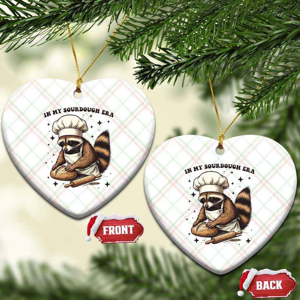In My Sourdough Era Ceramic Ornament Funny Raccoon Baker - Wonder Print Shop