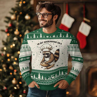 In My Sourdough Era Ugly Christmas Sweater Funny Raccoon Baker - Wonder Print Shop