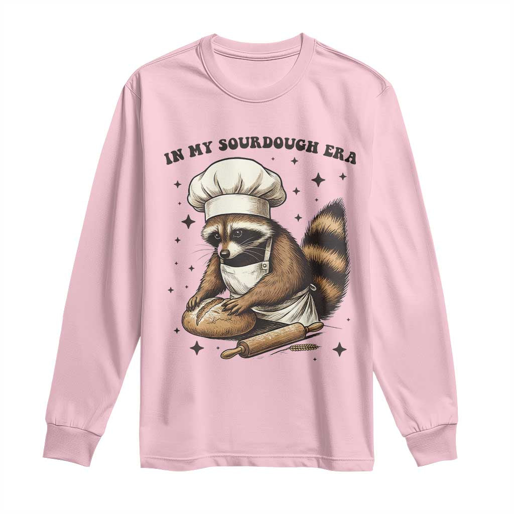 In My Sourdough Era Long Sleeve Shirt Funny Raccoon Baker - Wonder Print Shop