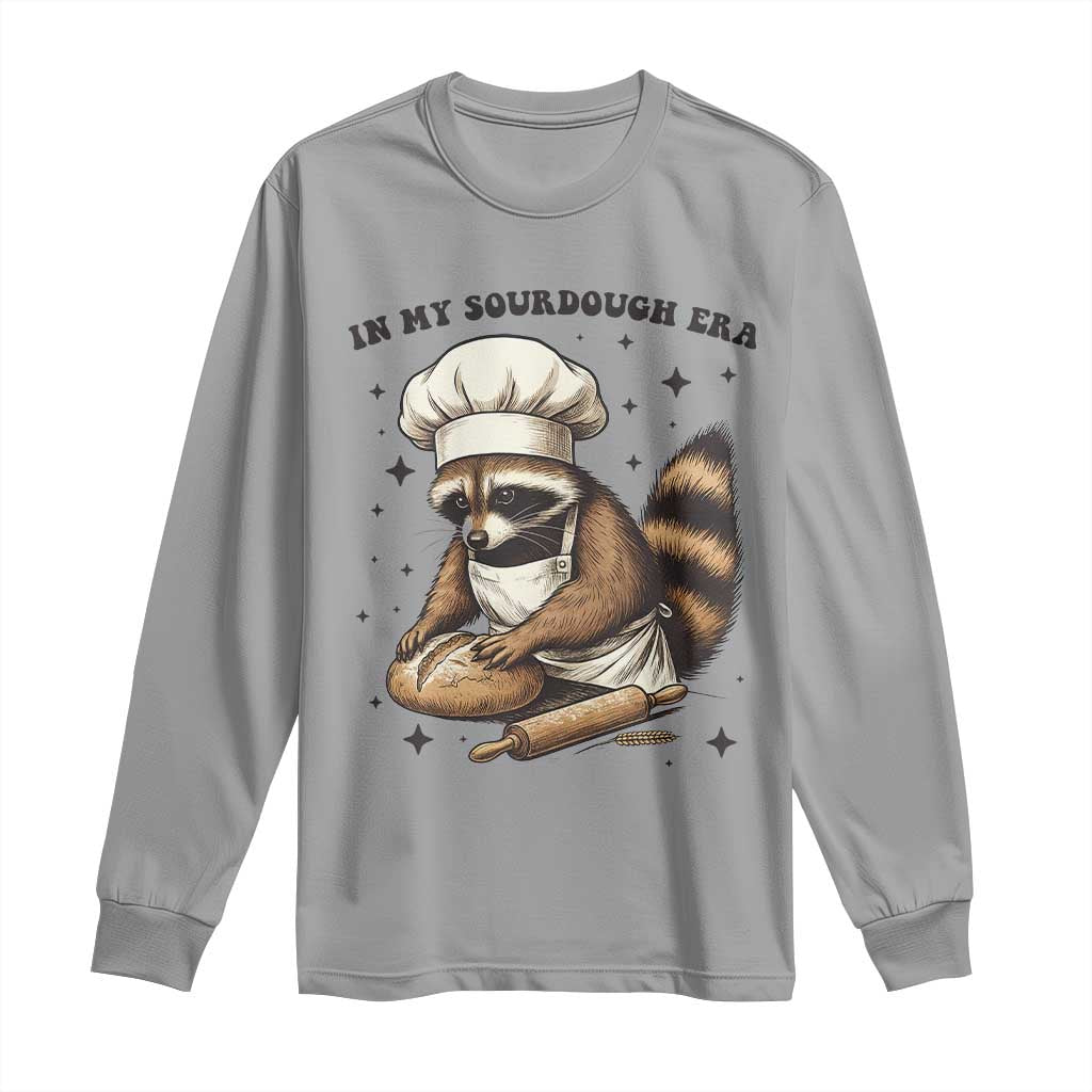 In My Sourdough Era Long Sleeve Shirt Funny Raccoon Baker - Wonder Print Shop