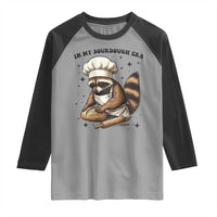 In My Sourdough Era Raglan Shirt Funny Raccoon Baker - Wonder Print Shop